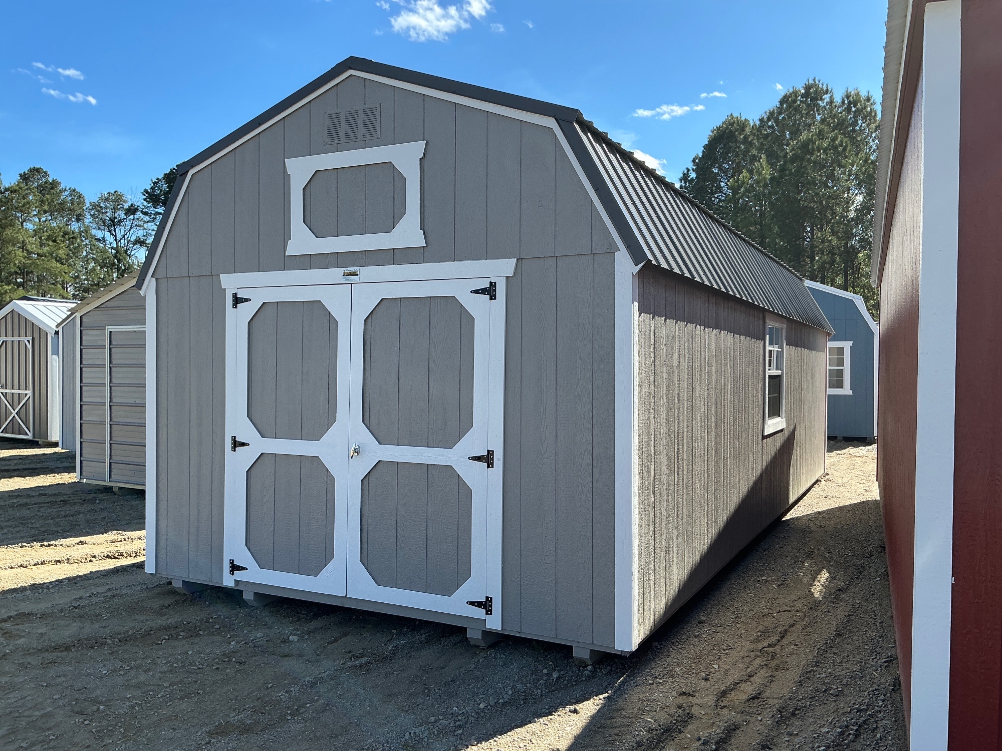12 x 28 Lofted Barn at Garner, NC #2-BigWoodsOutdoor-R. Harrell in Garner #2, NC